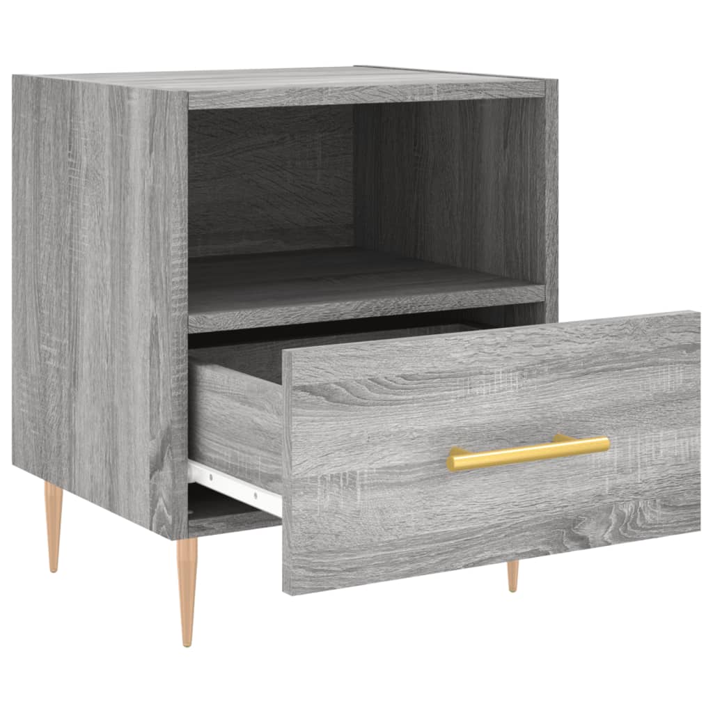vidaXL Bedside Cabinet Grey Sonoma 40x35x47,5 cm Engineered Wood