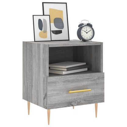 vidaXL Bedside Cabinet Grey Sonoma 40x35x47,5 cm Engineered Wood