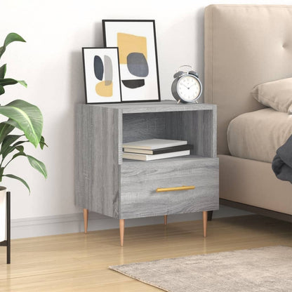 vidaXL Bedside Cabinet Grey Sonoma 40x35x47,5 cm Engineered Wood
