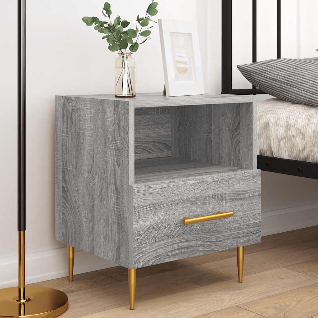 vidaXL Bedside Cabinets 2 pcs Grey Sonoma 40x35x47.5 cm Engineered Wood