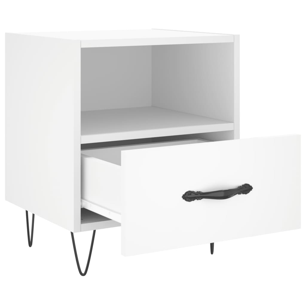 vidaXL Bedside Cabinets 2 pcs White 40x35x47.5 cm Engineered Wood