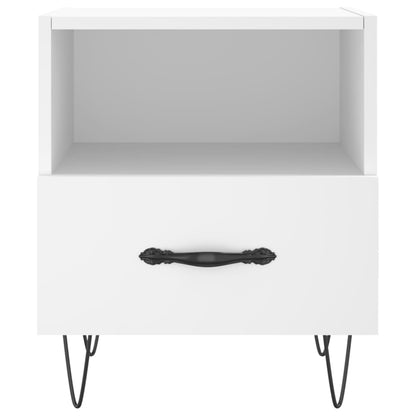 vidaXL Bedside Cabinets 2 pcs White 40x35x47.5 cm Engineered Wood