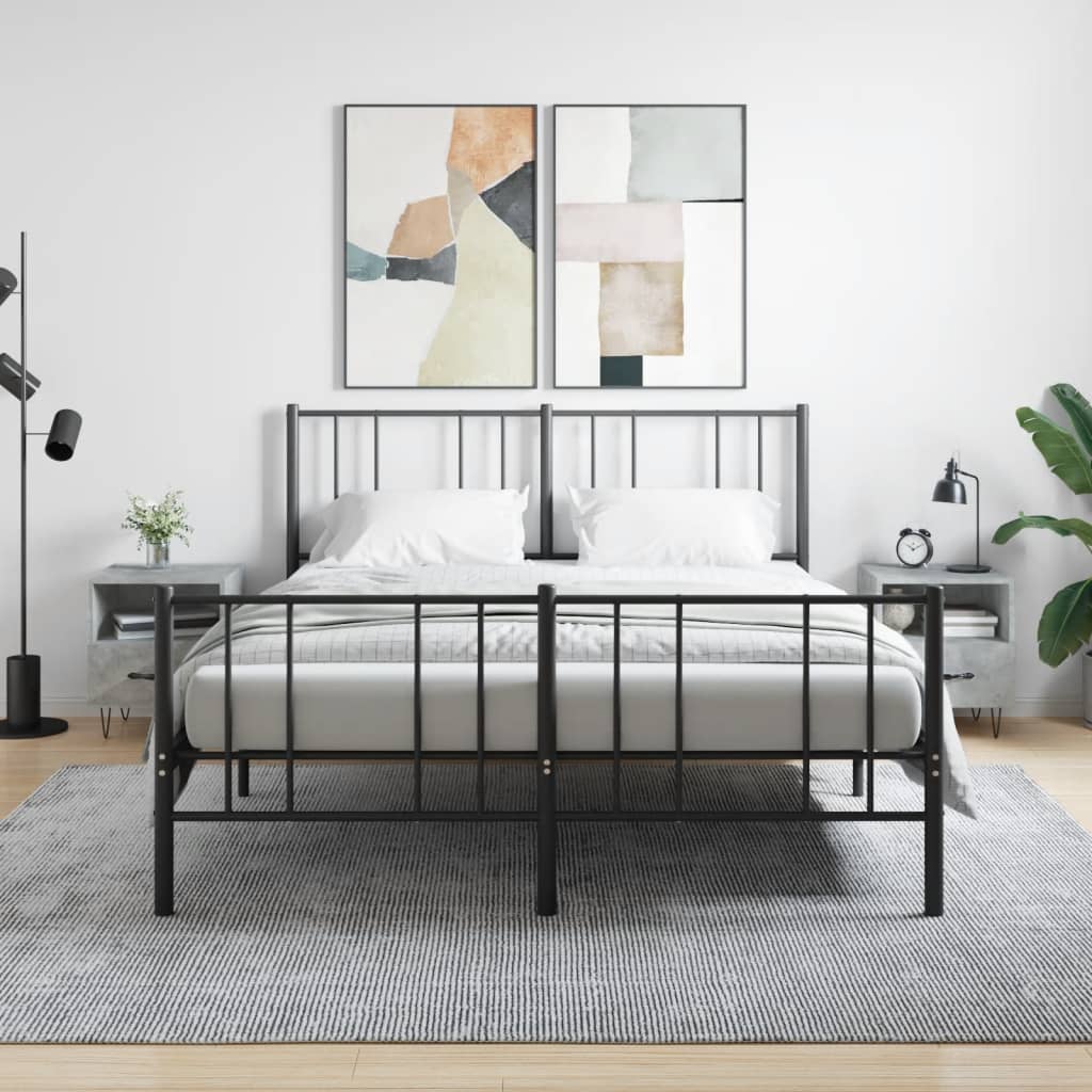 vidaXL Bedside Cabinets 2 pcs Concrete Grey 40x35x47.5 cm Engineered Wood