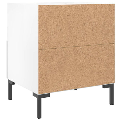 vidaXL Bedside Cabinets 2 pcs High Gloss White 40x35x47.5 cm Engineered Wood