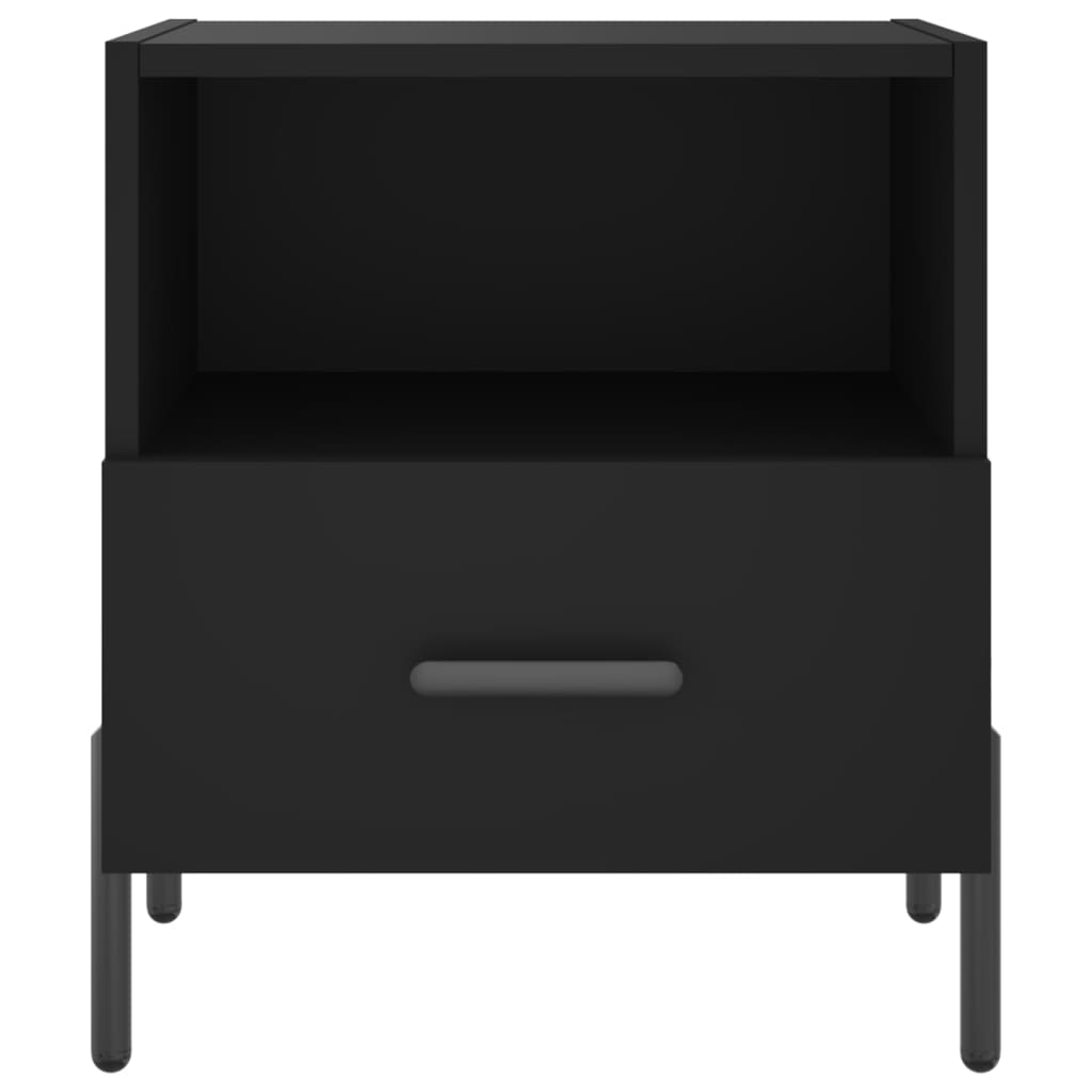 vidaXL Bedside Cabinets 2 pcs Black 40x35x47.5 cm Engineered Wood