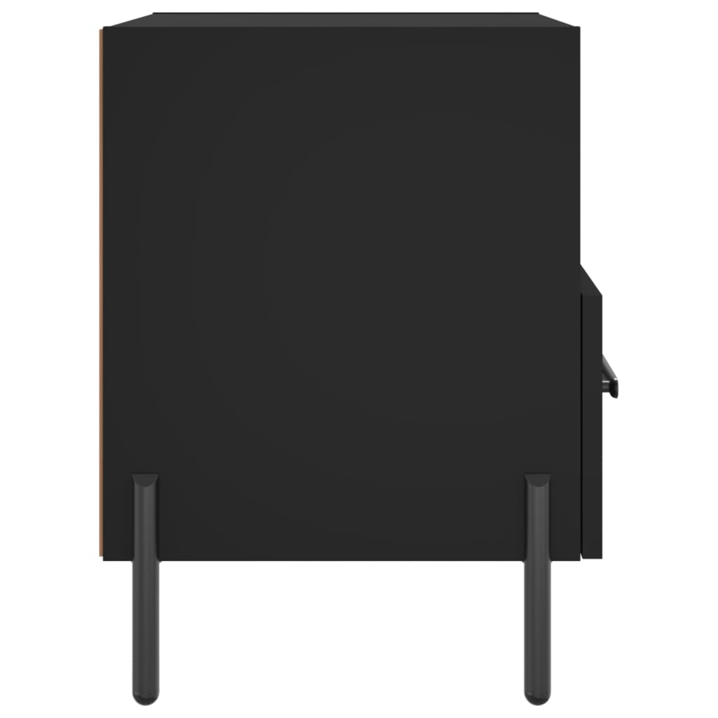 vidaXL Bedside Cabinets 2 pcs Black 40x35x47.5 cm Engineered Wood