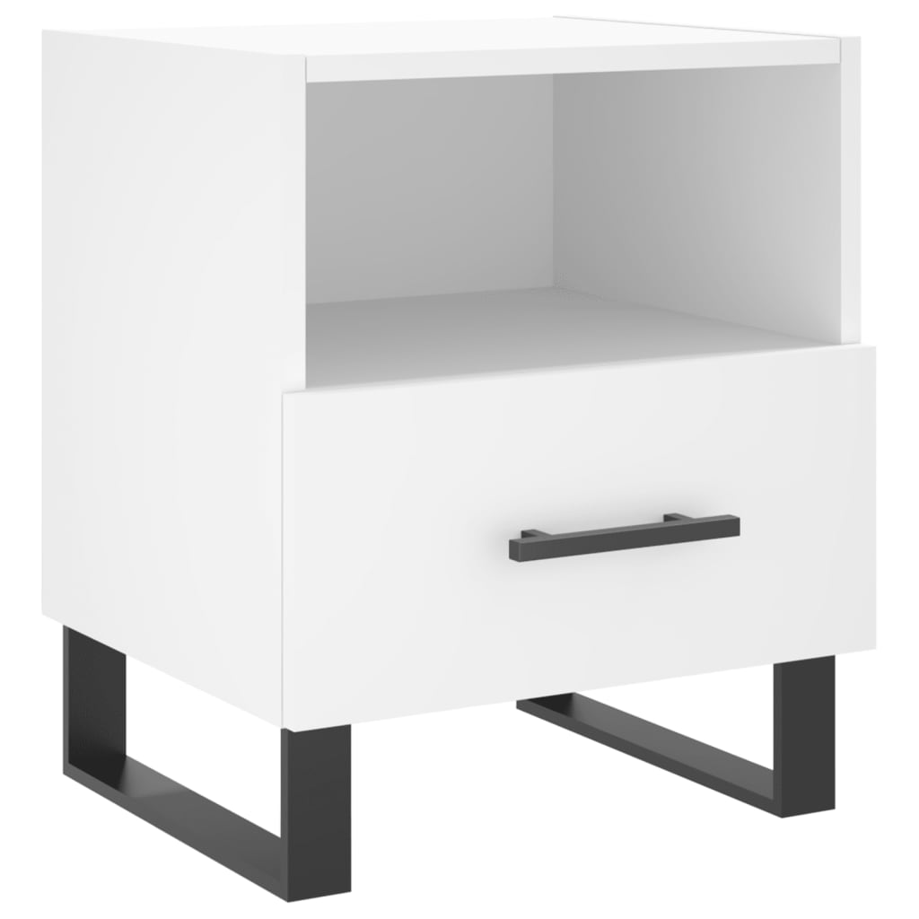 vidaXL Bedside Cabinet White 40x35x47,5 cm Engineered Wood