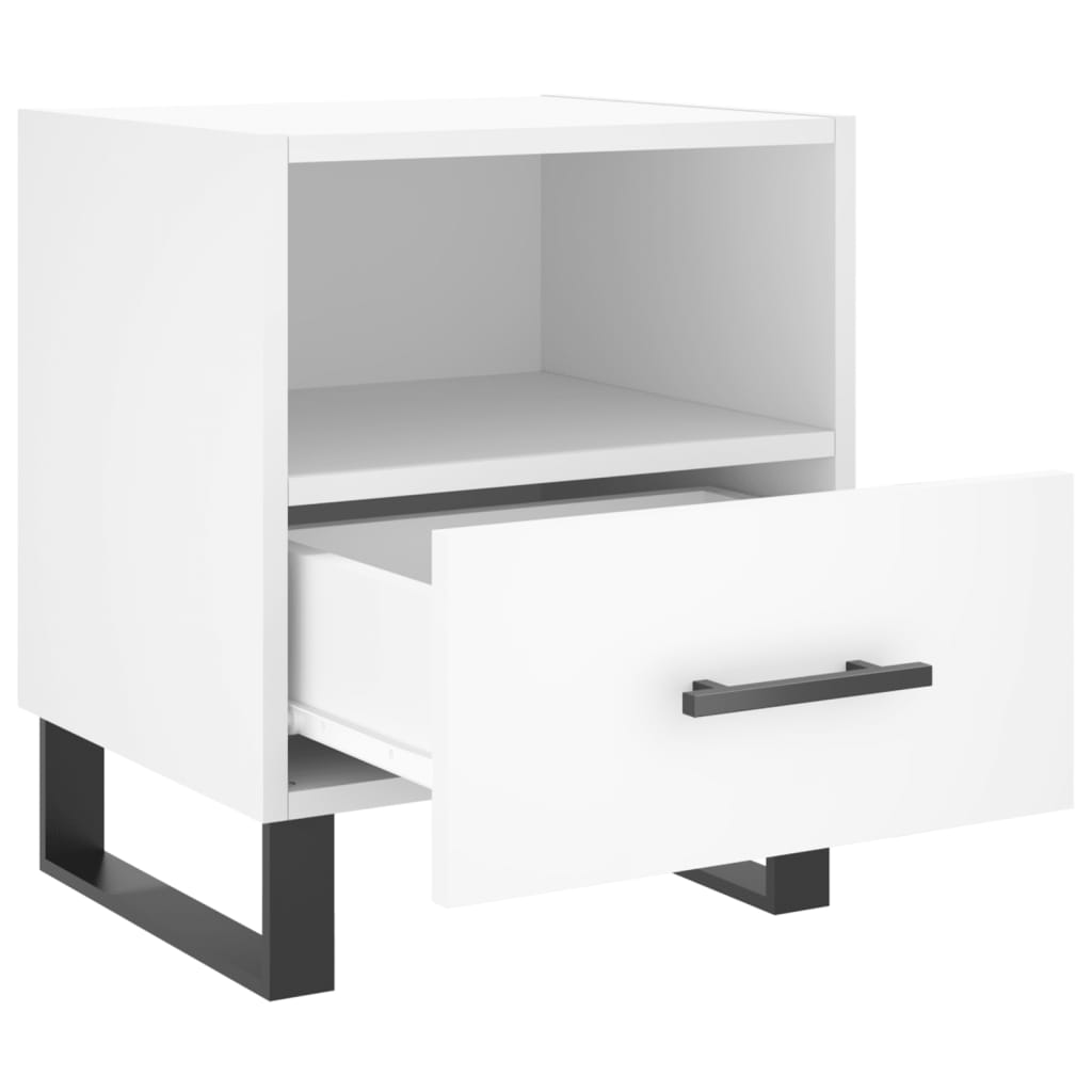 vidaXL Bedside Cabinet White 40x35x47,5 cm Engineered Wood