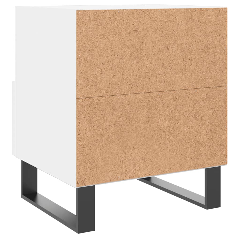 vidaXL Bedside Cabinet White 40x35x47,5 cm Engineered Wood
