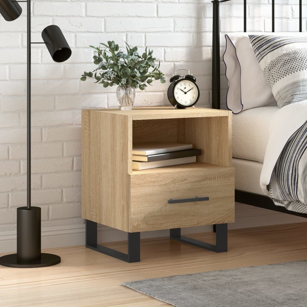 vidaXL Bedside Cabinet Sonoma Oak 40x35x47,5 cm Engineered Wood