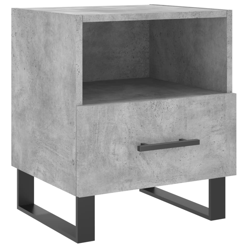 vidaXL Bedside Cabinet Concrete Grey 40x35x47,5 cm Engineered Wood