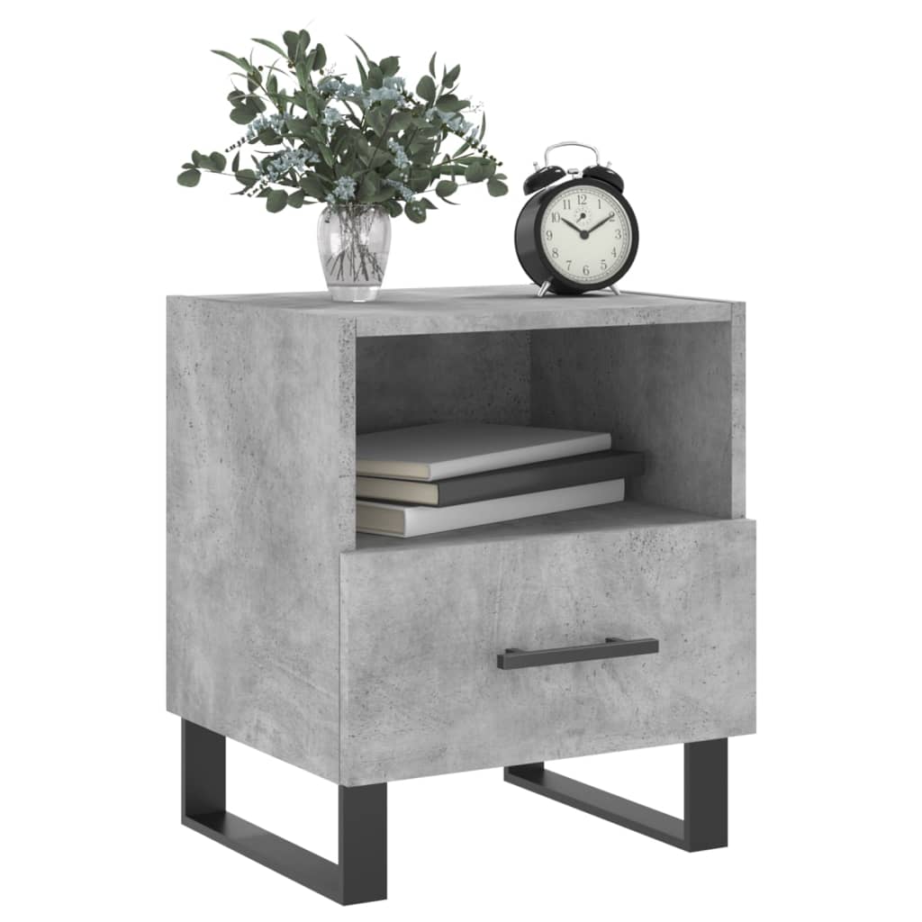vidaXL Bedside Cabinet Concrete Grey 40x35x47.5 cm Engineered Wood