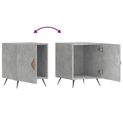 vidaXL Bedside Cabinets 2 pcs Concrete Grey 40x40x50 cm Engineered Wood