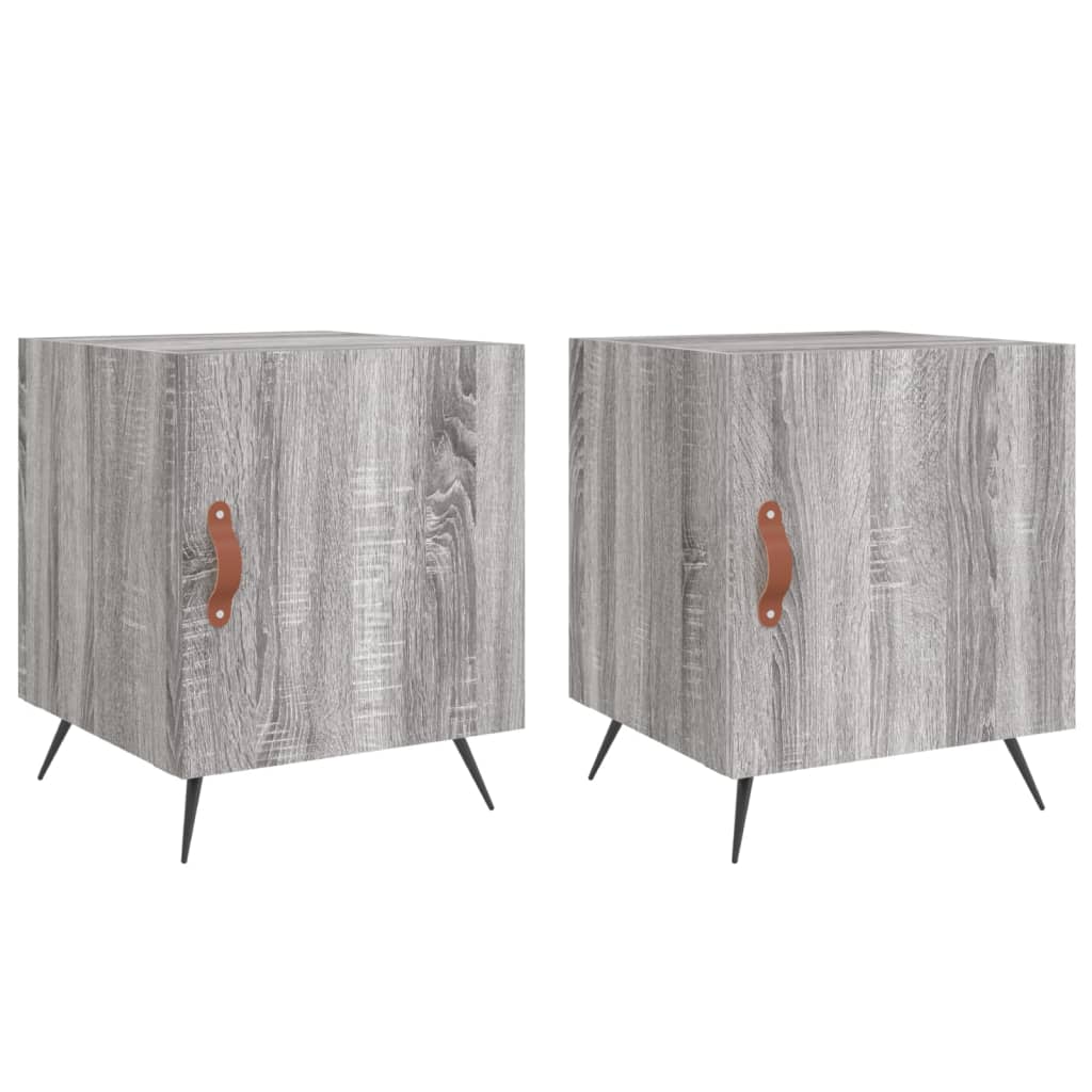 vidaXL Bedside Cabinets 2 pcs Grey Sonoma 40x40x50 cm Engineered Wood