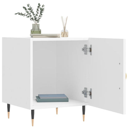 vidaXL Bedside Cabinets 2 pcs White 40x40x50 cm Engineered Wood
