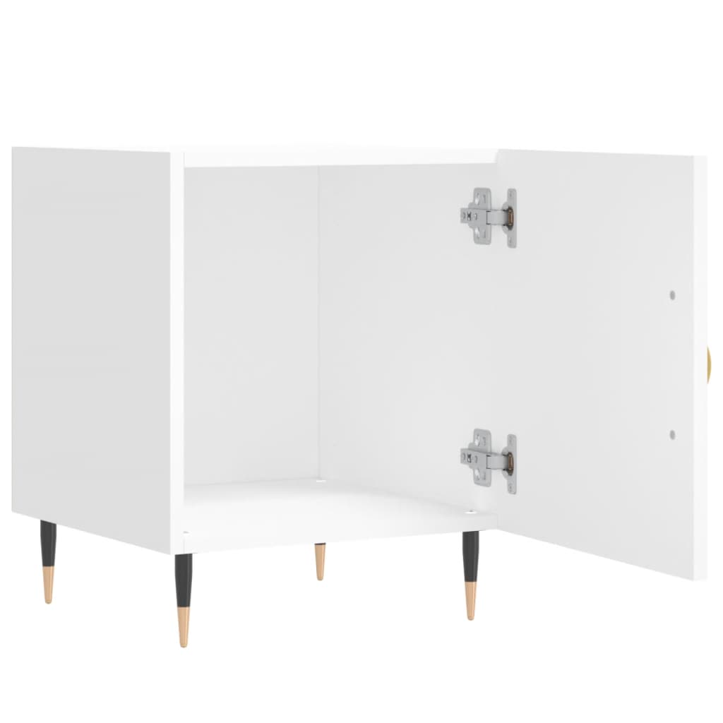 vidaXL Bedside Cabinets 2 pcs White 40x40x50 cm Engineered Wood