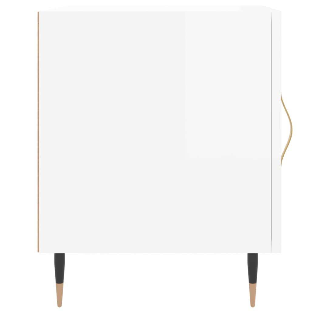vidaXL Bedside Cabinets 2 pcs High Gloss White 40x40x50 cm Engineered Wood