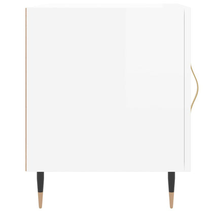 vidaXL Bedside Cabinets 2 pcs High Gloss White 40x40x50 cm Engineered Wood