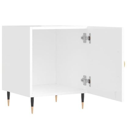 vidaXL Bedside Cabinets 2 pcs High Gloss White 40x40x50 cm Engineered Wood