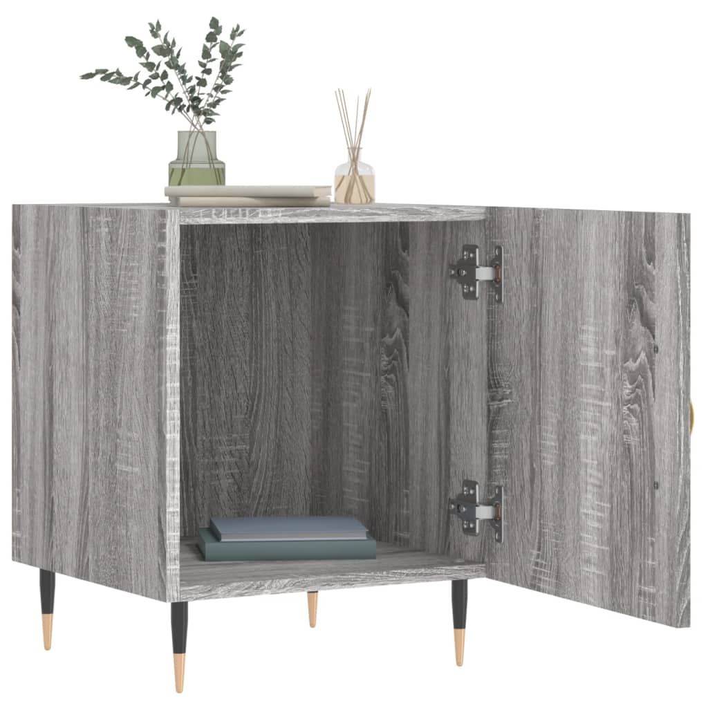 vidaXL Bedside Cabinet Grey Sonoma 40x40x50 cm Engineered Wood