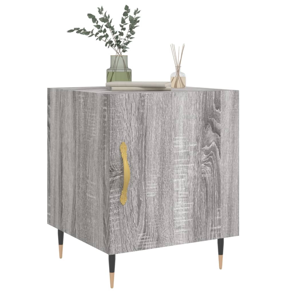 vidaXL Bedside Cabinet Grey Sonoma 40x40x50 cm Engineered Wood