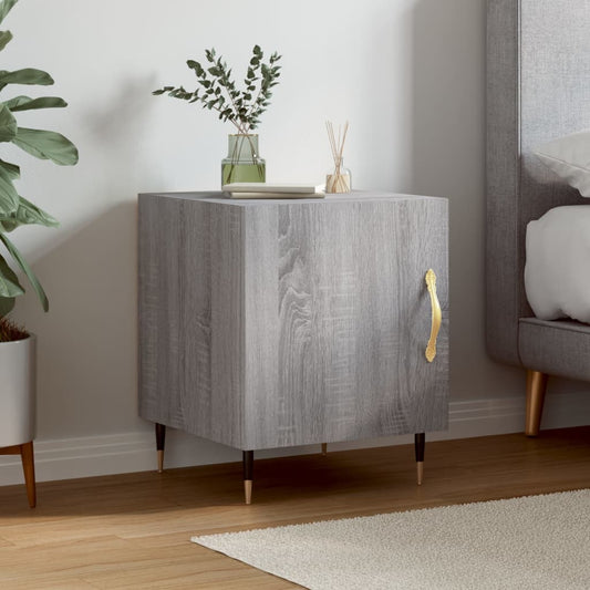 vidaXL Bedside Cabinet | Grey Sonoma | Engineered wood | Medium