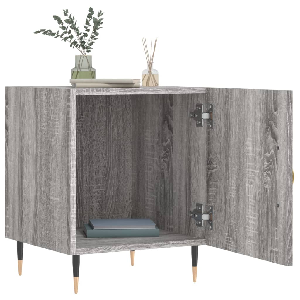 vidaXL Bedside Cabinets 2 pcs Grey Sonoma 40x40x50 cm Engineered Wood
