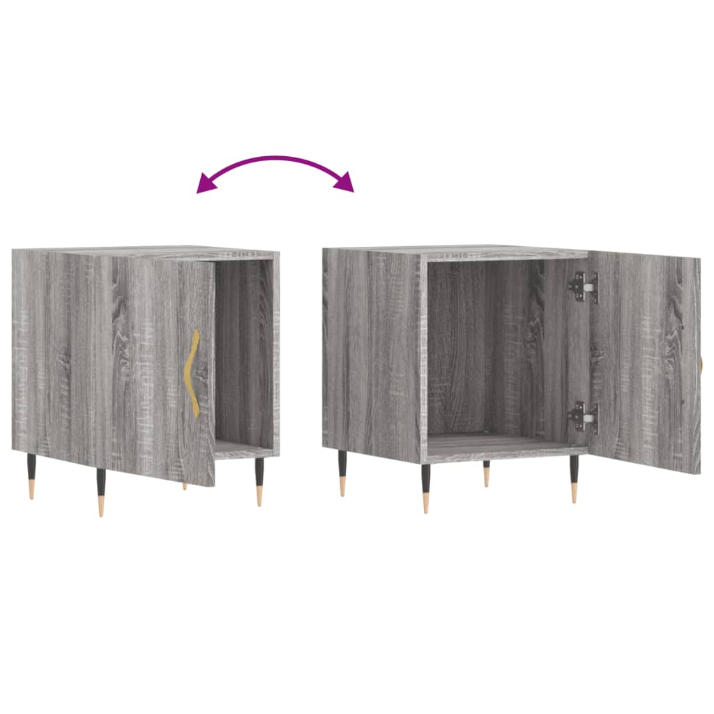 vidaXL Bedside Cabinets 2 pcs Grey Sonoma 40x40x50 cm Engineered Wood
