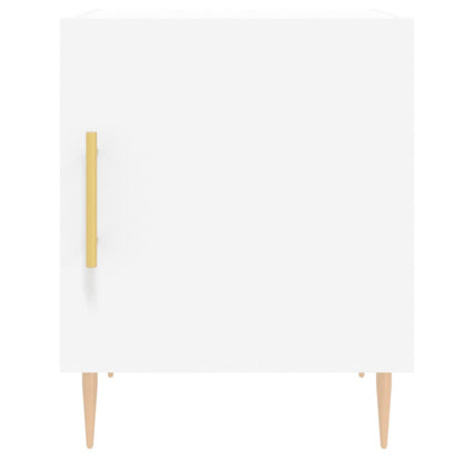 vidaXL Bedside Cabinet White 40x40x50 cm Engineered Wood
