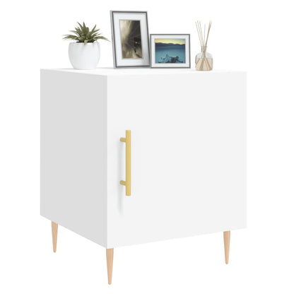 vidaXL Bedside Cabinets 2 pcs White 40x40x50 cm Engineered Wood