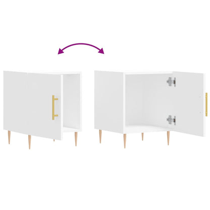 vidaXL Bedside Cabinets 2 pcs White 40x40x50 cm Engineered Wood