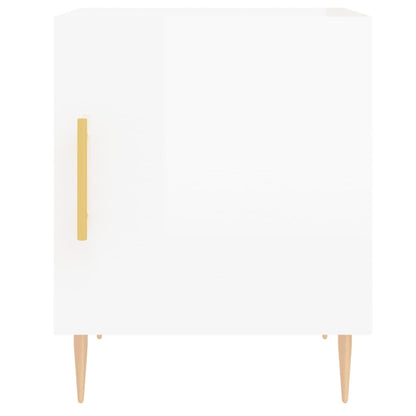 vidaXL Bedside Cabinets 2 pcs High Gloss White 40x40x50 cm