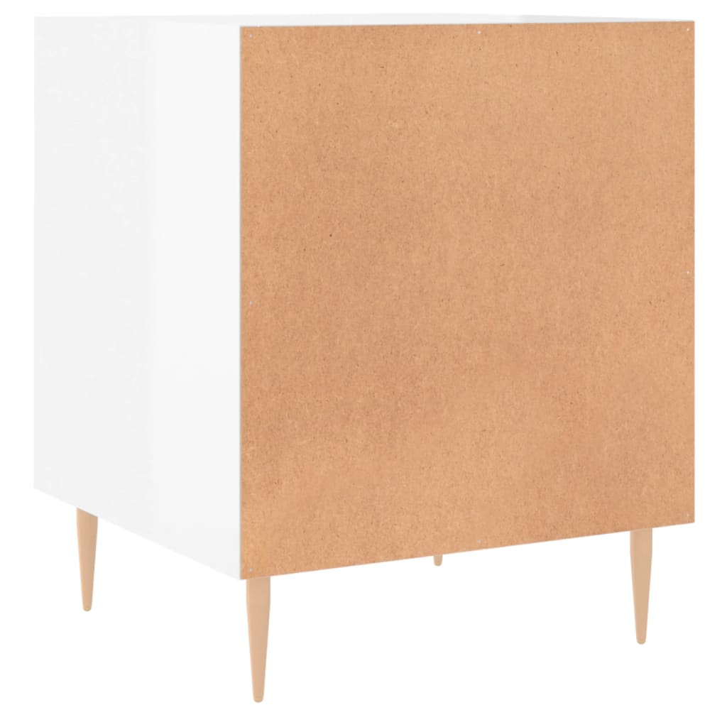 vidaXL Bedside Cabinets 2 pcs High Gloss White 40x40x50 cm