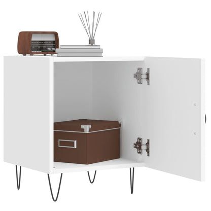 vidaXL Bedside Cabinet White 40x40x50 cm Engineered Wood