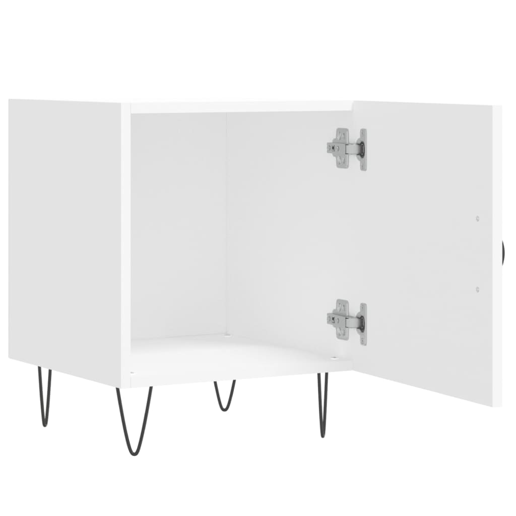 vidaXL Bedside Cabinet White 40x40x50 cm Engineered Wood