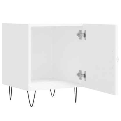 vidaXL Bedside Cabinet White 40x40x50 cm Engineered Wood