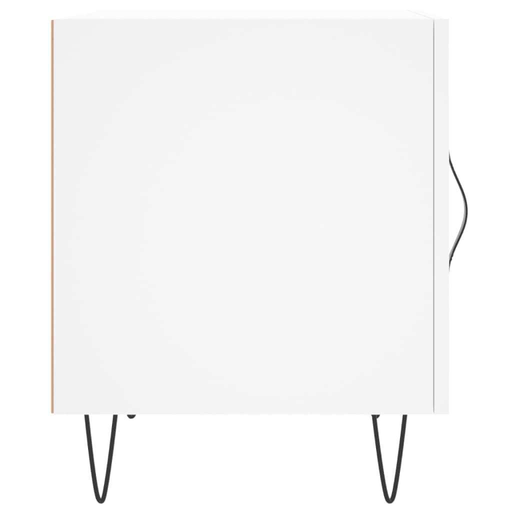 vidaXL Bedside Cabinet White 40x40x50 cm Engineered Wood