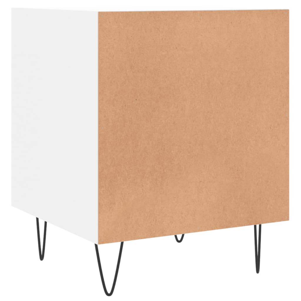 vidaXL Bedside Cabinet White 40x40x50 cm Engineered Wood