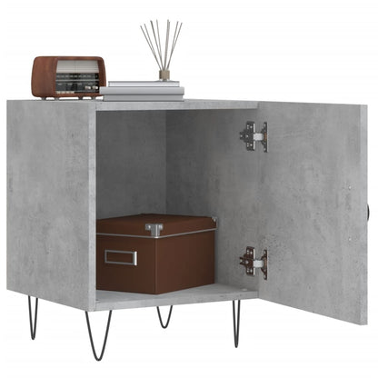 vidaXL Bedside Cabinets 2 pcs Concrete Grey 40x40x50cm Engineered Wood
