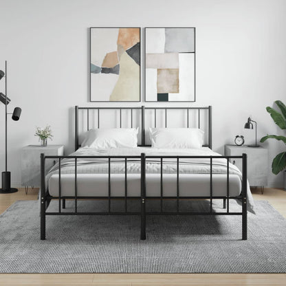 vidaXL Bedside Cabinets 2 pcs Concrete Grey 40x40x50cm Engineered Wood