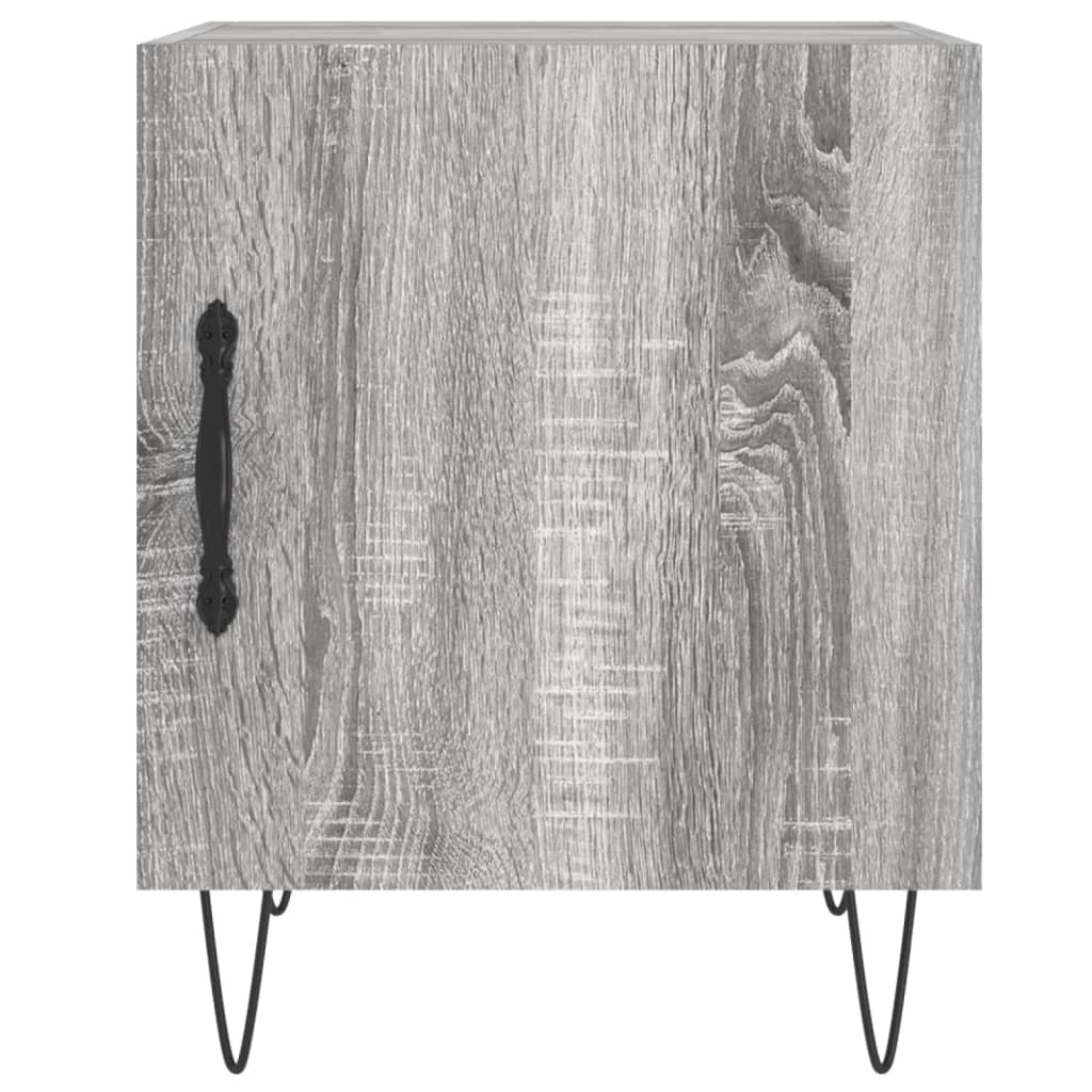 vidaXL Bedside Cabinet Grey Sonoma 40x40x50 cm Engineered Wood