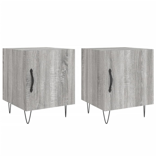 vidaXL Bedside Cabinets 2 pcs Grey Sonoma 40x40x50 cm Engineered Wood