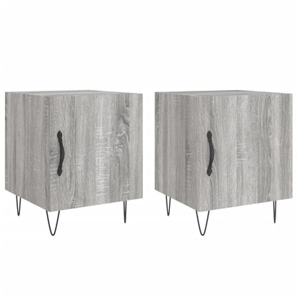 vidaXL Bedside Cabinets 2 pcs Grey Sonoma 40x40x50 cm Engineered Wood