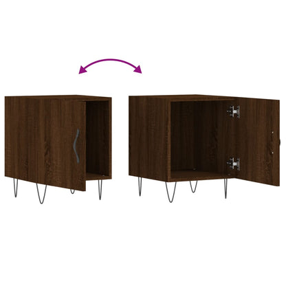 vidaXL Bedside Cabinets 2 pcs Brown Oak 40x40x50 cm Engineered Wood