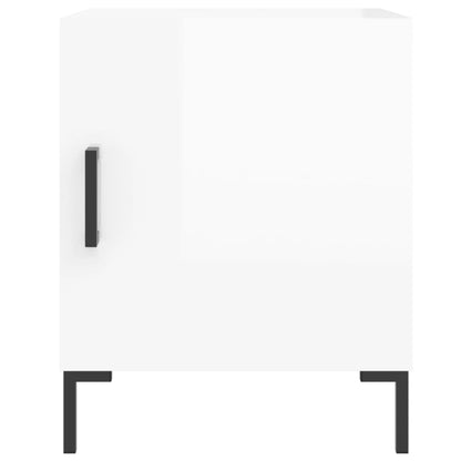 vidaXL Bedside Cabinets 2 pcs High Gloss White 40x40x50 cm