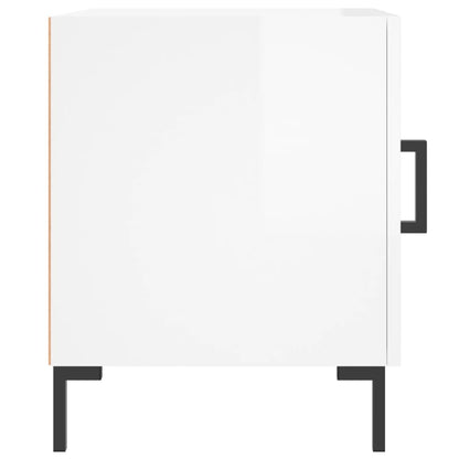 vidaXL Bedside Cabinets 2 pcs High Gloss White 40x40x50 cm