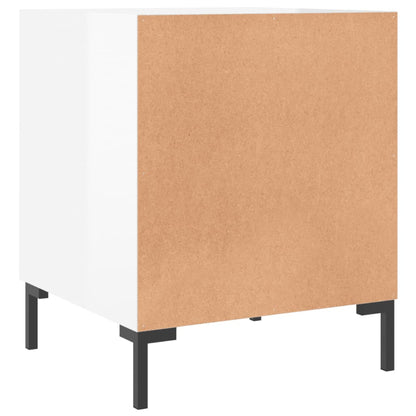 vidaXL Bedside Cabinets 2 pcs High Gloss White 40x40x50 cm