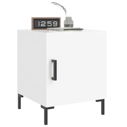 vidaXL Bedside Cabinets 2 pcs High Gloss White 40x40x50 cm