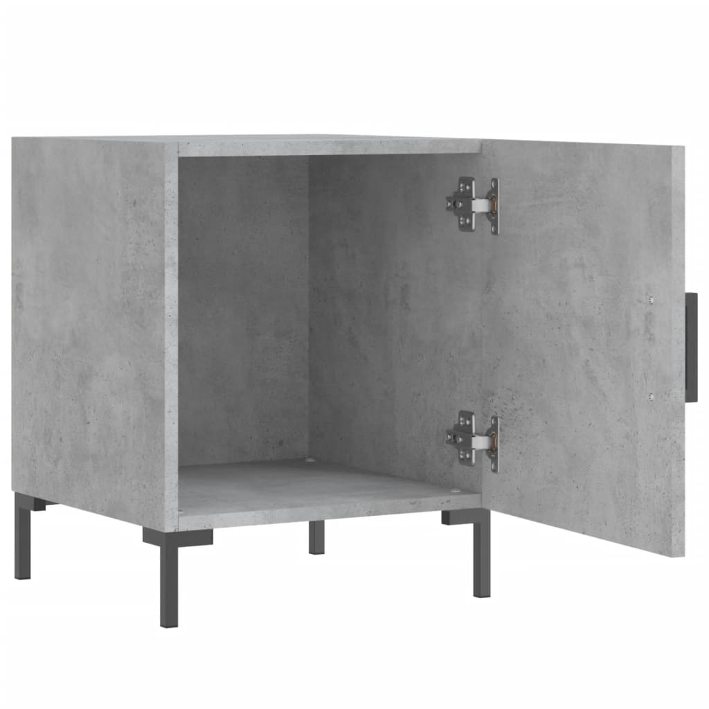 vidaXL Bedside Cabinets 2 pcs Concrete Grey 40x40x50 cm Engineered Wood