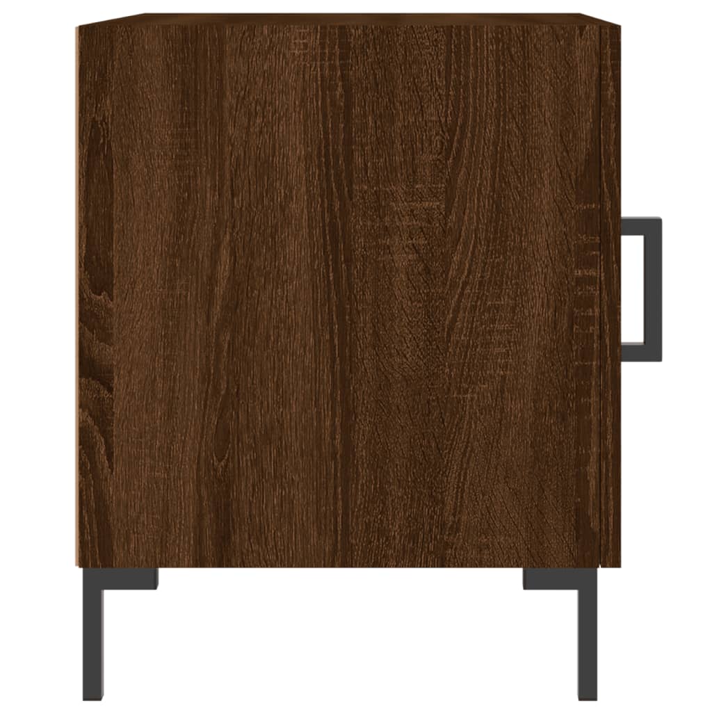 vidaXL Bedside Cabinets 2 pcs Brown Oak 40x40x50 cm Engineered Wood